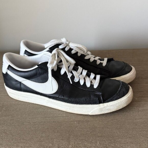 Nike Other - Nike Blazer Low 77 Sneaker in Black & White Leather Size 11.5